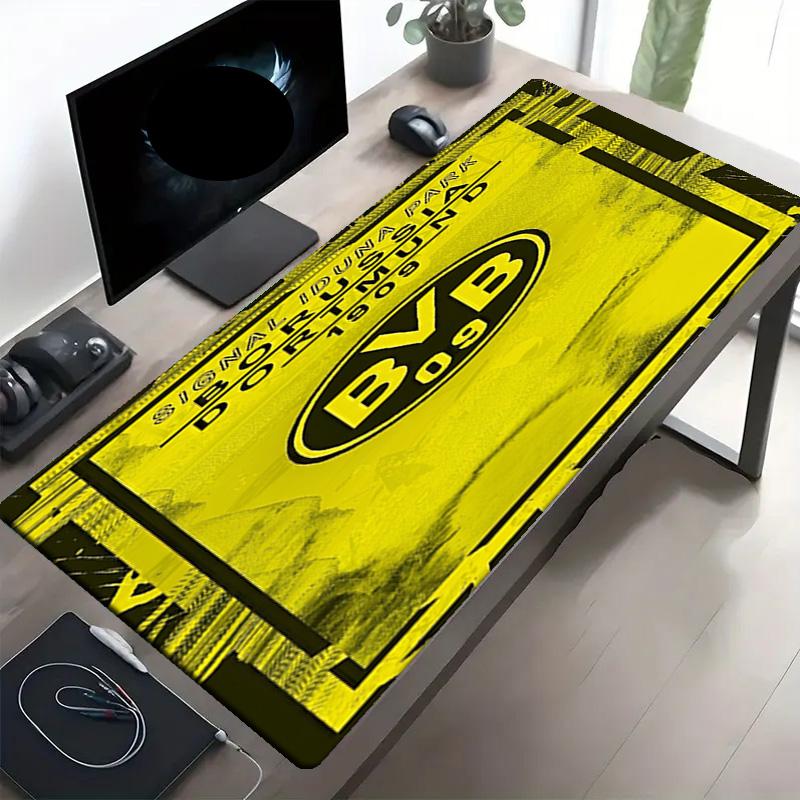 Tapis de Souris Impression Borussia Dortmund, Tapis de Bureau Antidérapant pour Clavier, pour PC Portable Gaming Travail Utilisation Quotidienne, Cadeau Surprise Cool pour Festival