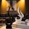 Modern Abstract Sculptures Resin Flame Figurines Statue Table Centerpieces for Living Room Office Home Decorations