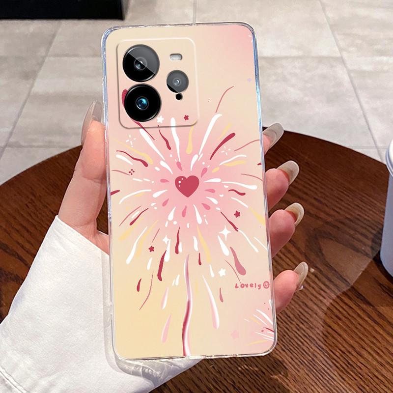 Jelly Casing For Realme GT 7 Pro / GT 7 / GT 7T Fundas Clear Silicone Soft TPU Back Cover Cute Cat Rabbit Heart Protective Case