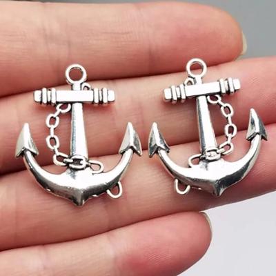 10pcs/lot--31x27mm Silver Gold Bronze Plated Anchor Charms Pendant for DIY Keychain Supplies Jewelry Making Findings Accessories CLE