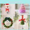 Christmas Tree Hanging Decorations With Plush Balls And Mini Trees For Holiday Festivities