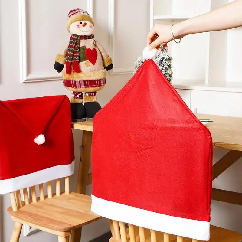 Christmas New Chair Cover Red Non-woven Chair Cover Christmas Table Decoration Dining Chair Cover Christmas Party Party Supplies