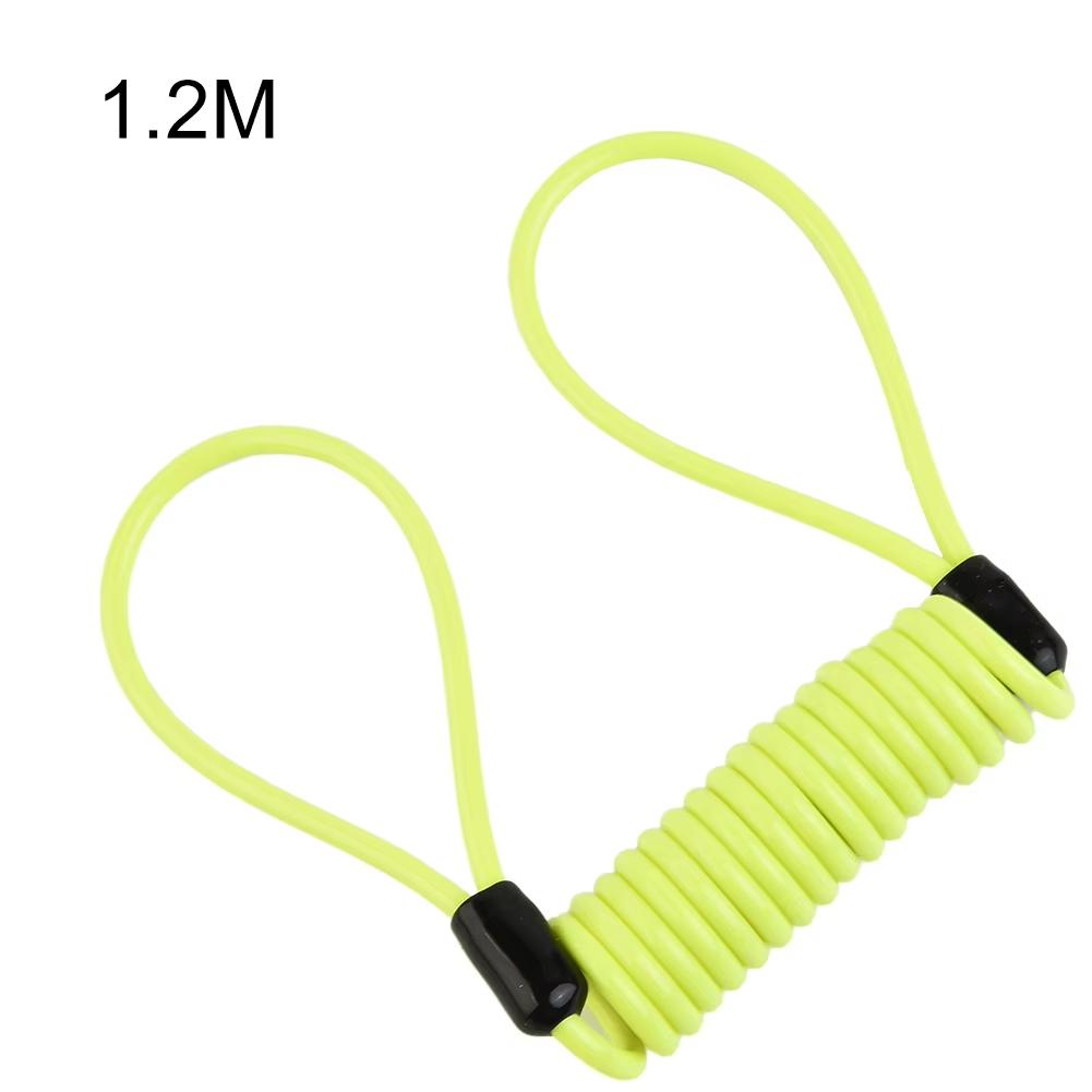 

1.2M Anti-Theft Spring Steel Cable Lock Heavy Duty Motorcycle Bike Bicycle Disc Brake Security Lock High Visibility Coil Rope