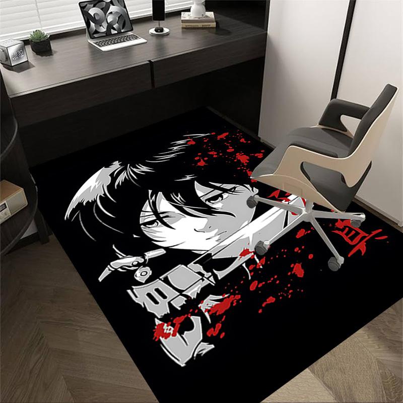 1PC Alfombra de Piso Antideslizante Extra Grande Swordfighter Blood, Oficina, familia, dormitorio, Estudio Alfombra de Área Grande Alfombras de Interior