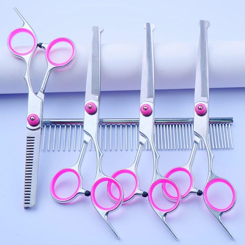 Dog Hair Scissors Dog Grooming Scissors Professional Dogs Hair Trimmer Pet Wool Cleaning Tools Curved Trimmer for Dogs Supplies