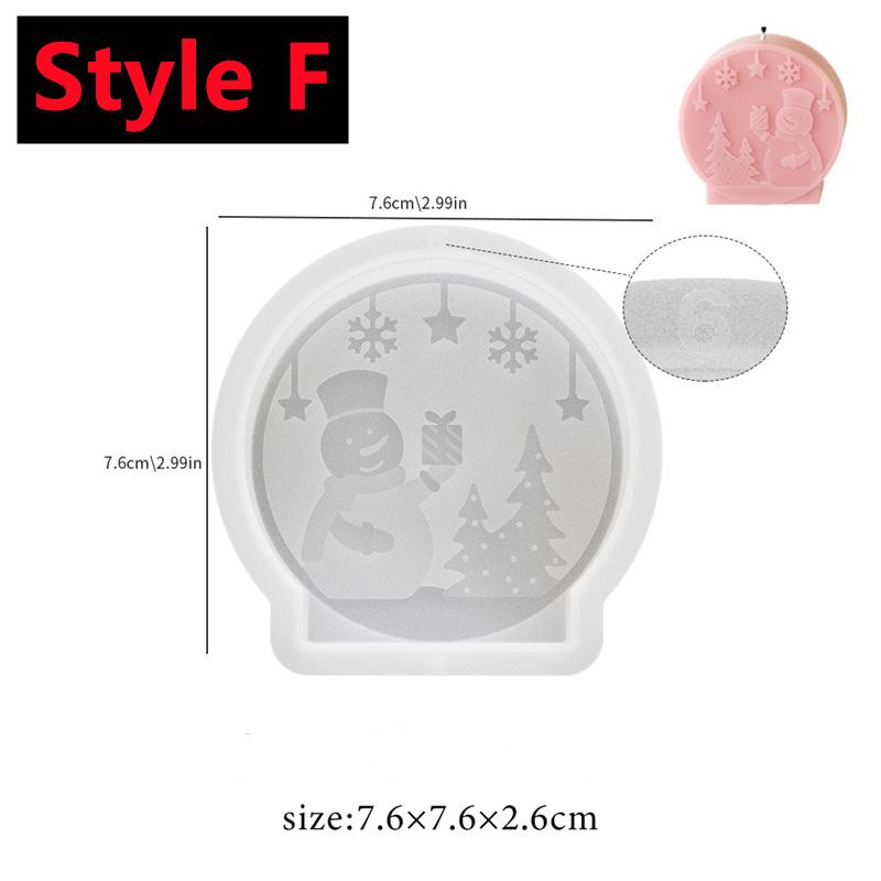 

Новый рождественский хрустальный шар свеча силиконовая форма ручная работа рождественская елка снеговик лось ароматические украшения арома гипсовые формы подарок