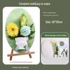 3D French Flower Arrangement DIY Kit: Monet’s Garden Oil Painting with Preserved Flowers & Plaster Ornaments - Ideal for Team Building Activities