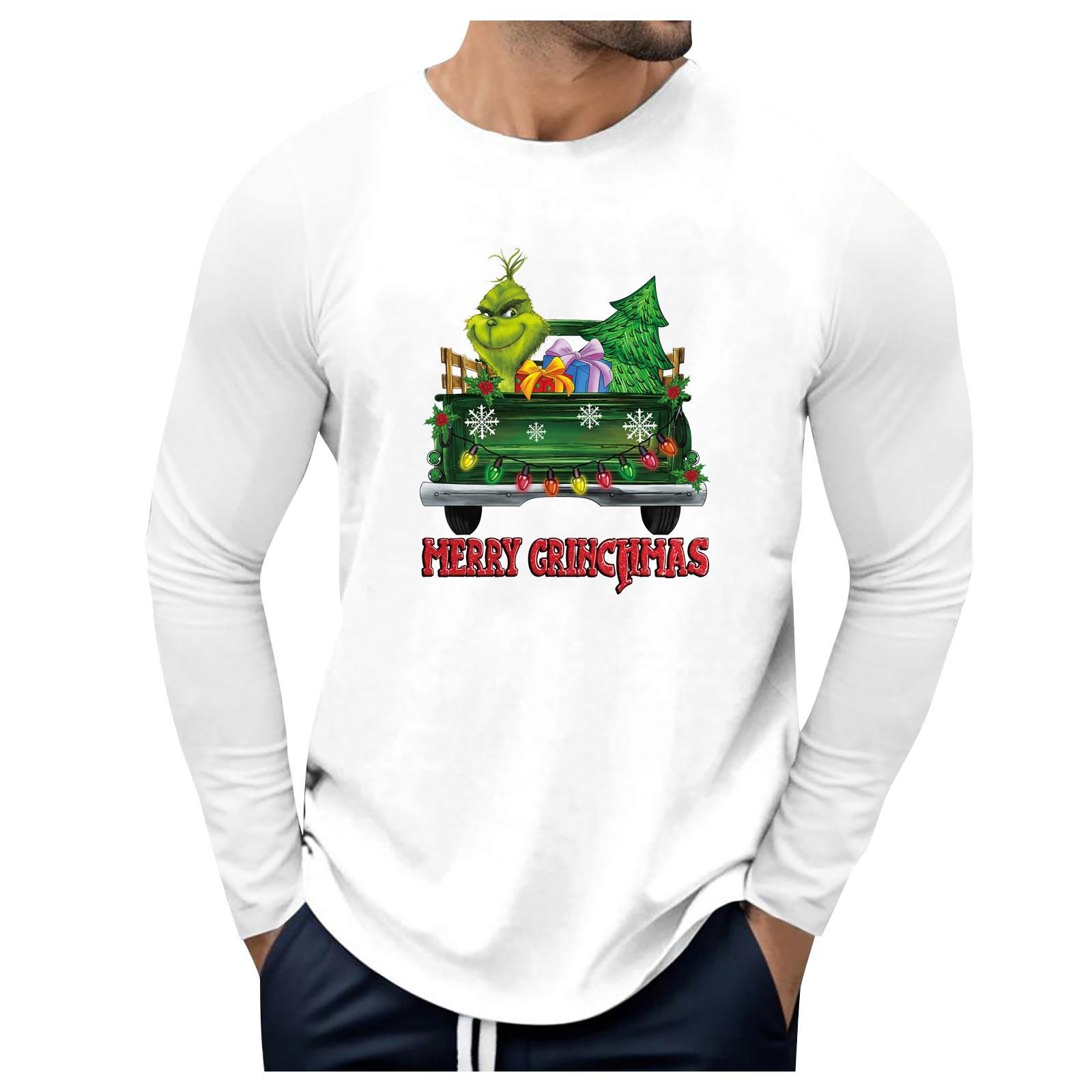 

Мужские свободные осенне-зимние топы с круглым вырезом и длинными рукавами, модная футболка с узором, креативные повседневные топы с буквенным принтом в стиле ретро, ​​уличные виды спорта L белый