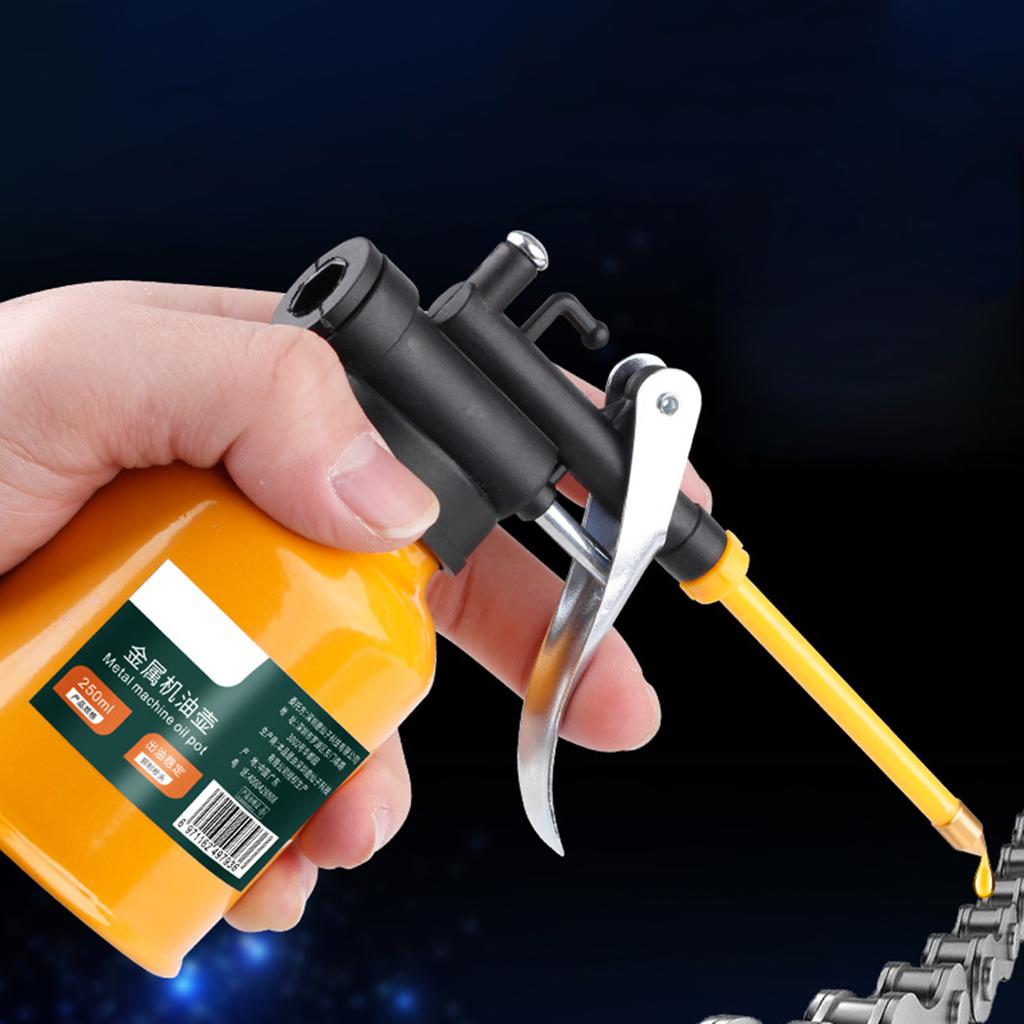 Pompa olejowa Olejarka metalowa Olejarka Pojemnik na olej smarowy 250 ml/8 uncji Butelka z prostym dziobkiem