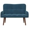 2 Seater Sofa Blue 115 x 61 x 87 cm Velvet (V)