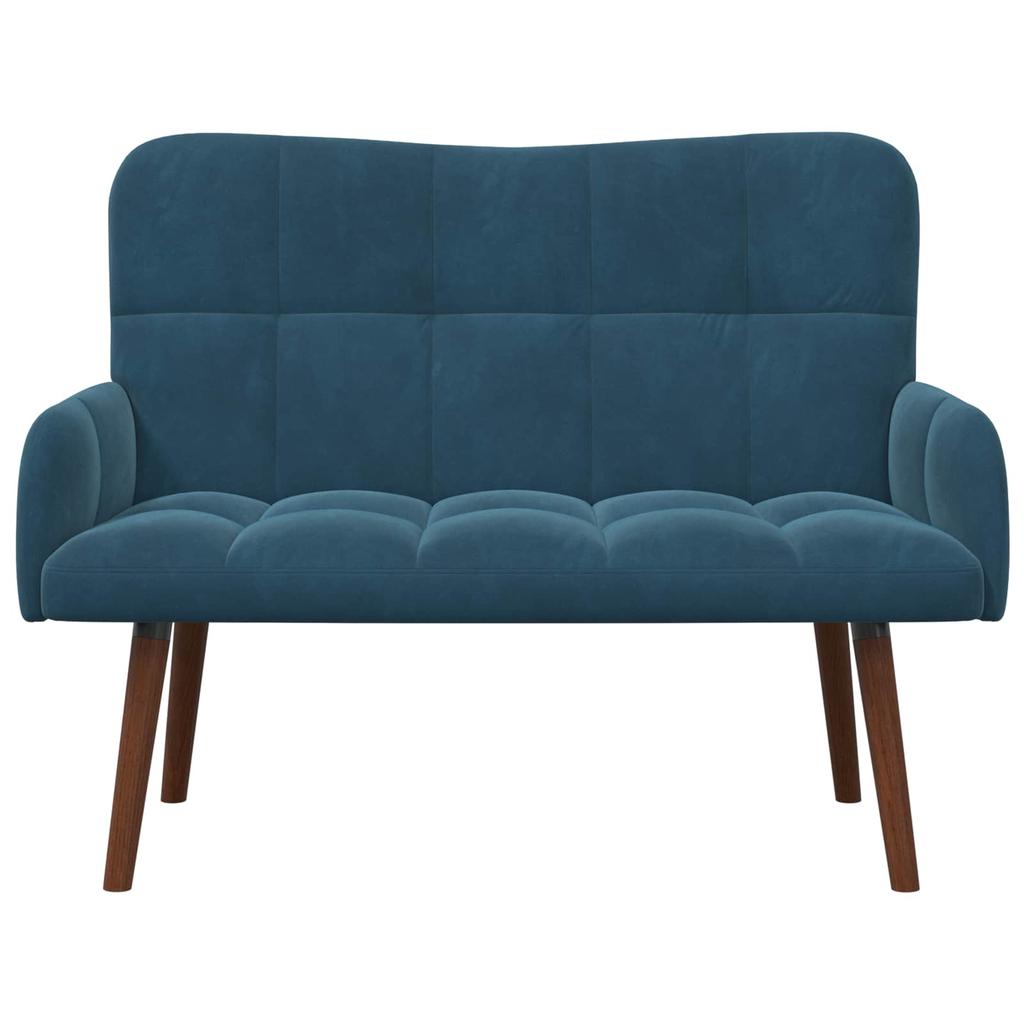2 Seater Sofa Blue 115 x 61 x 87 cm Velvet (V)