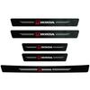 1/4/5Pcs Car Door Sill Scuff Plate Decor Carbon Fiber Stickers For Honda Accord Civic FIT Insight CRV Jazz HRV City Vezel Pilot