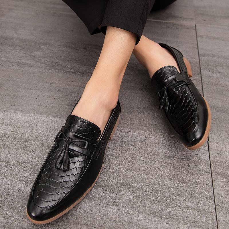 Trend Men's Dress Shoes Classic Formal Leather Shoes Men Loafers  Casual Business Social Party Shoes Male