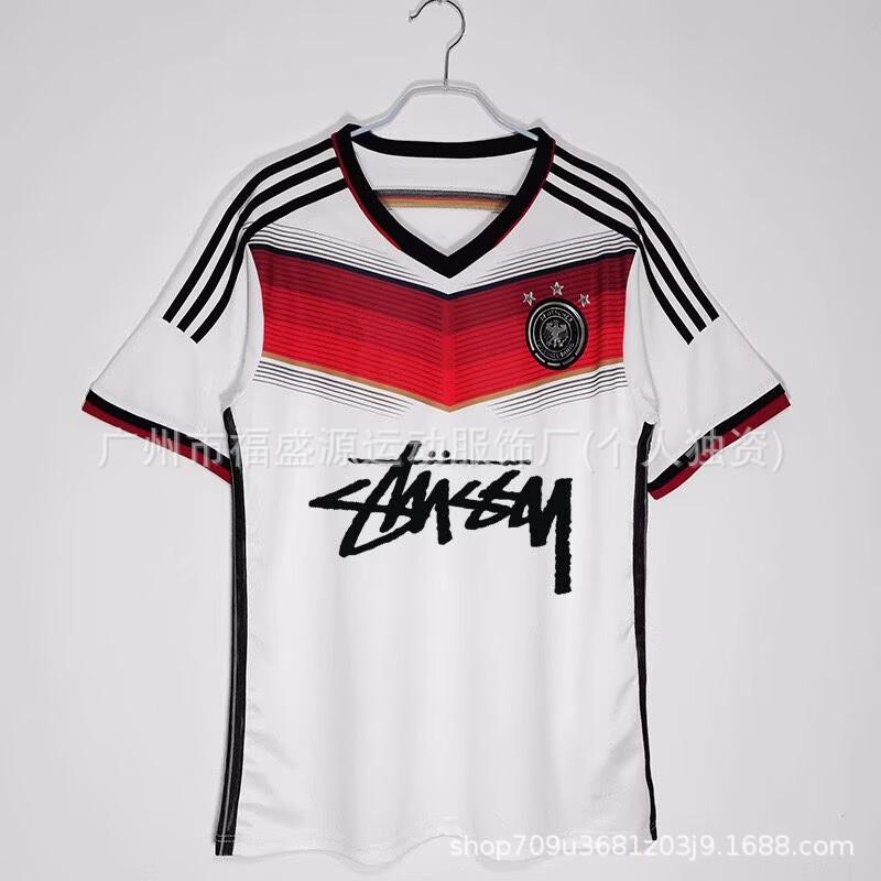 Retro Jersey Brazil Argentina Germany England Portugal Spain Signature Short Sleeved Football