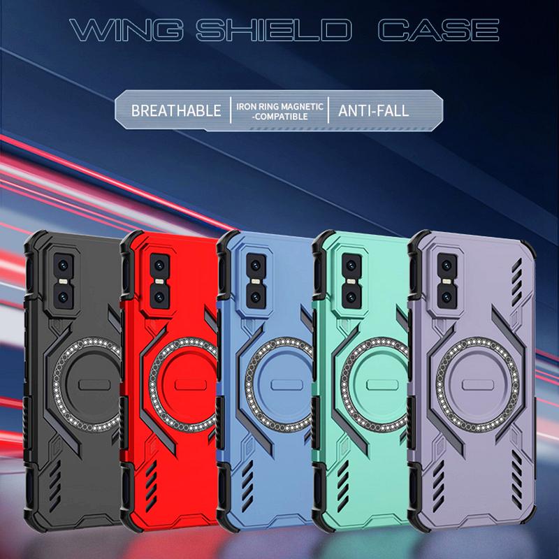 KEYSION Hollow Heat Dissipation Case for Infinix GT 30 Pro 5G TPU+PC Magnetic Cooling Shockproof Phone Cover for Infinix GT 30