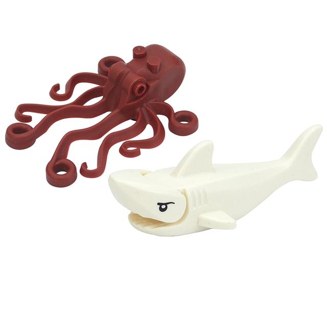 MOC City Animal Building Block Figures Goat Sheep Eagle Owl Panda Parrot Seagull Penguin Zoo Fram Accessories Bricks Toy Gift