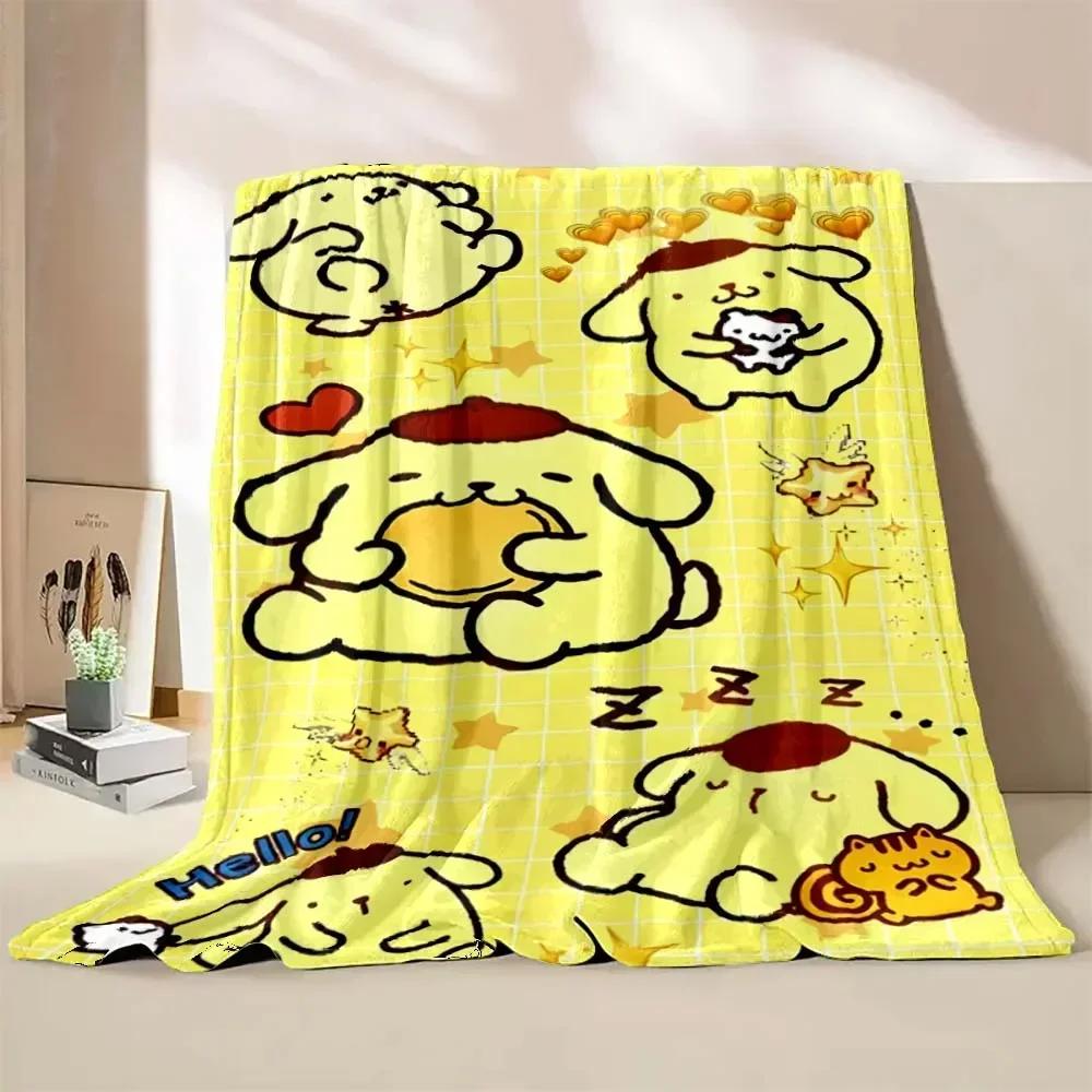 Japanische Pompom Purin Cartoon Decke Kinderzimmer Weich Flauschig Weich Bett Plüsch Überwürfe Baby Mädchen Jungen Plüschdecke Steppdecke Geschenk