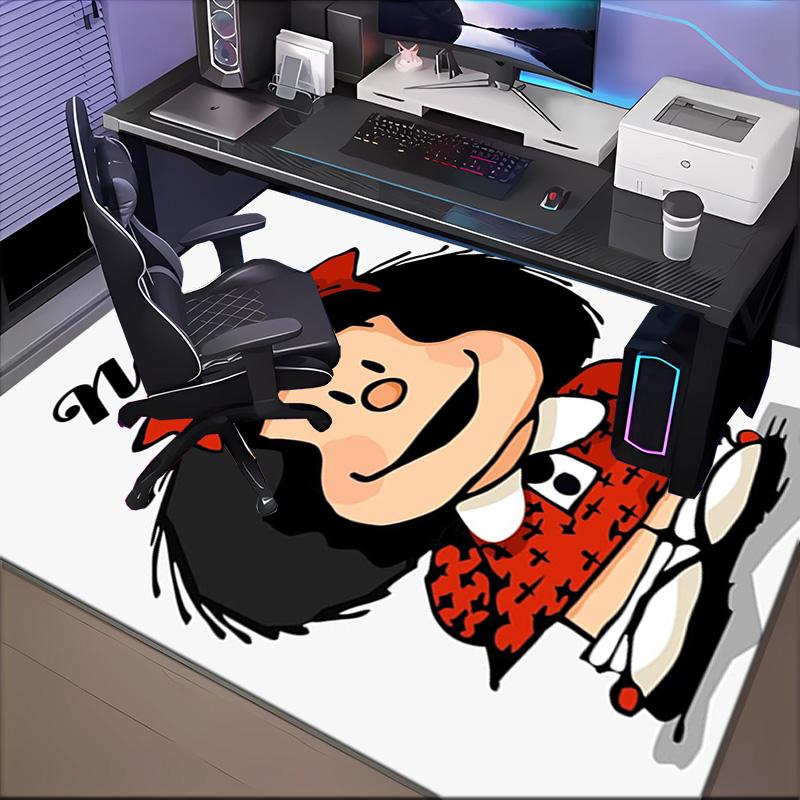 Custom Name Mafalda's Portrait Rug Game Carpet, Floor Mat for Bedroom Living Room Entryway Rug, Home Decor Idea Gift for Christmas Birthday