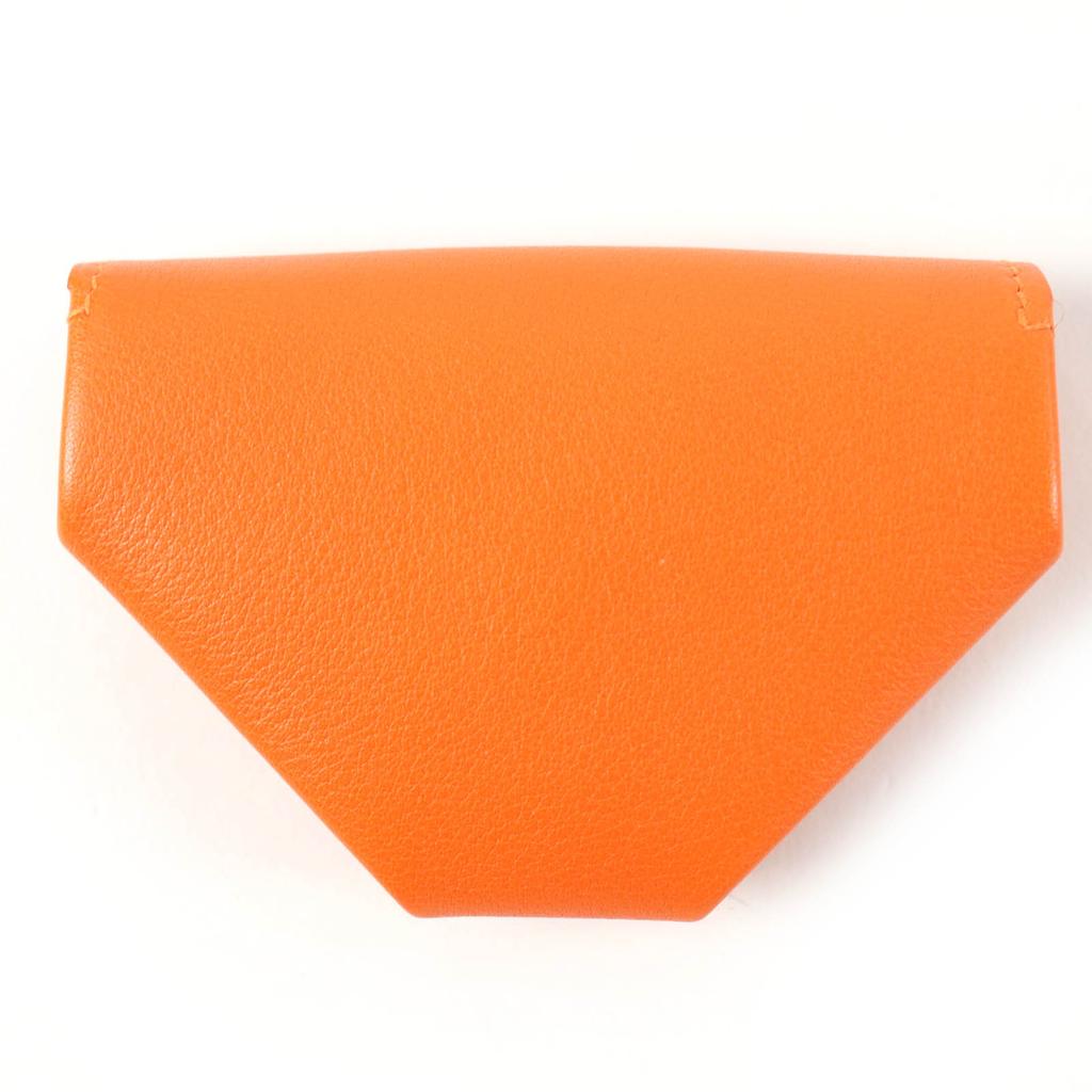 Excellent HERMES Coin case Le van Cator Orange Vogarribar Women Used