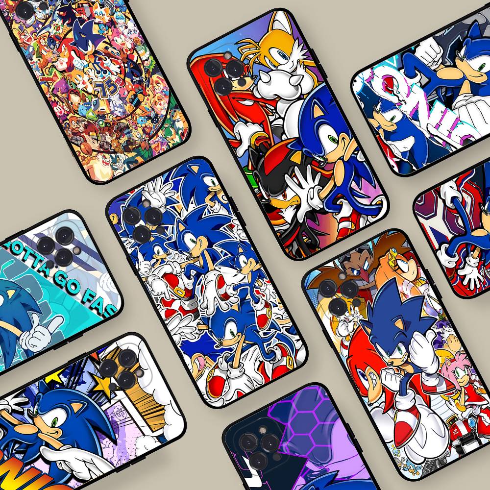 Anime S-Sonic H-HedgehogES Phone Case For IPhone 16 17 Air 15 14 13 12 11 Pro Max 16E Plus Fundas