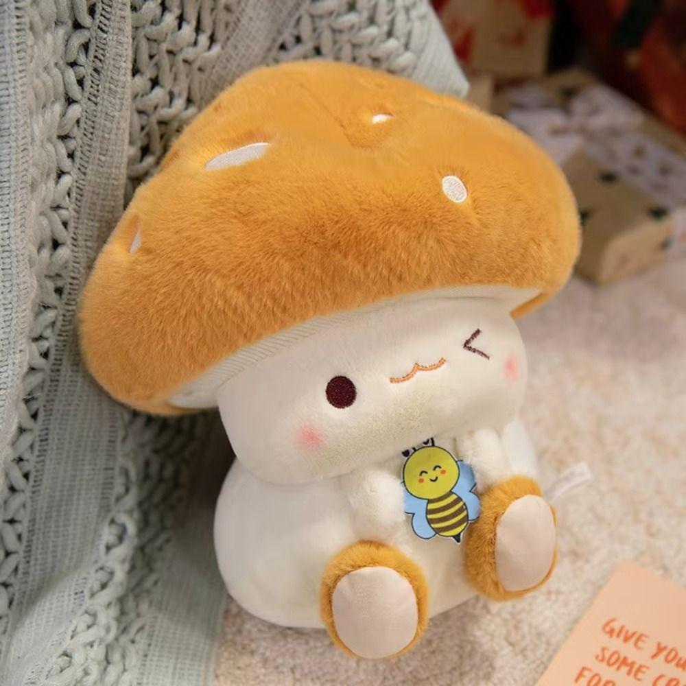 Cartoon Mushroom Plush Doll Fluffy Mushroom Stuff Doll Plush Pillow Mushroom Plush Toy  Home Decor