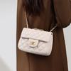 Bag Women's New Women's Bag Leather Shoulder Crossbody Bag Fashion High-end Diamond Chain Small Square Bag