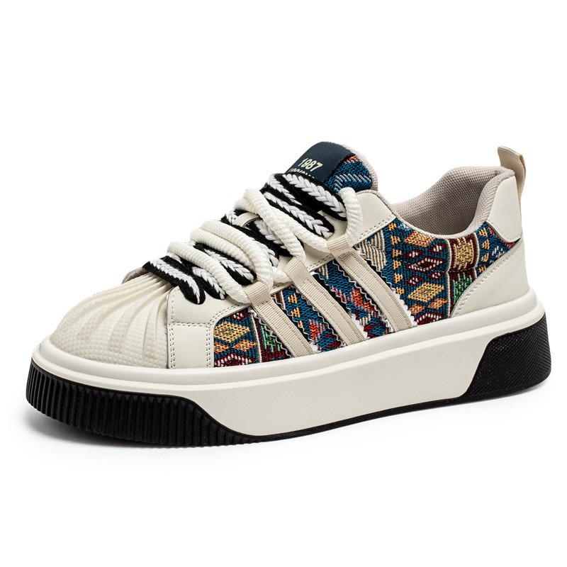 

Spring fashion trend men s casual shoes outdoor youth literary niche shoes student contrasting color platform shoes 2025 39