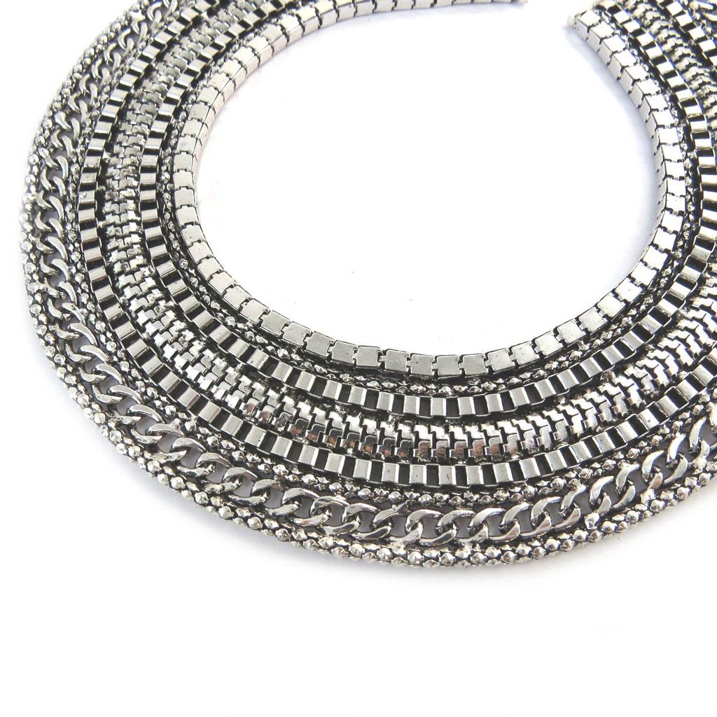 Les Trésors De Lily [N7037] - Collier Créateur 'Cléopatra' argenté