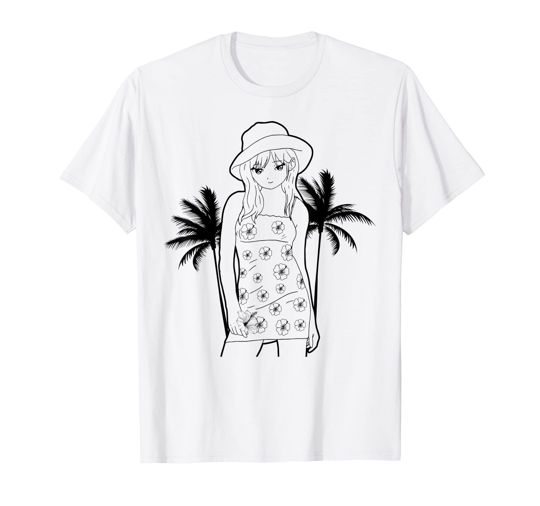 

Coconut Girl Aesthetic Anime Girl Summer Clothes Summer Beach T-shirt білий