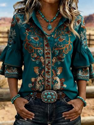Dubbele manchet POLO kraag dames top Europese en Amerikaanse nieuwe mode casual kleding temperament forensische casual