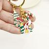 European Christmas Keychain Pendant: Snowflake & Santa Claus Tree Charm