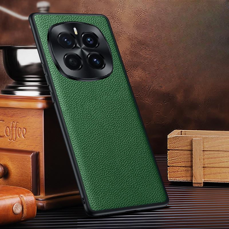 Geeignet für Honor Magic7 Handyhülle Hardware-Objektiv Vollumschließend Honoror Sturzsicher Mgc6pro Lychee-Muster Lederhülle