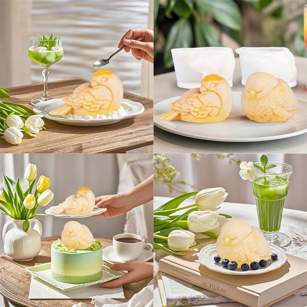 Flexible Silicone Mousse Cake Mold Realistic Parrot Shape Chocolate Baking Mould Bakeware for Parties and Celebration