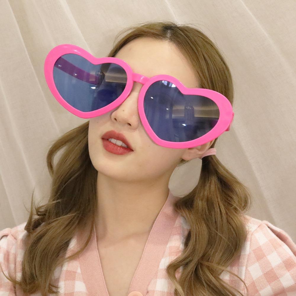 Funny Cute Oversized Heart Shape Glasses Photo Props Party Decorations Glasses Photobooth Supplies Birthday Party Gift 1PC