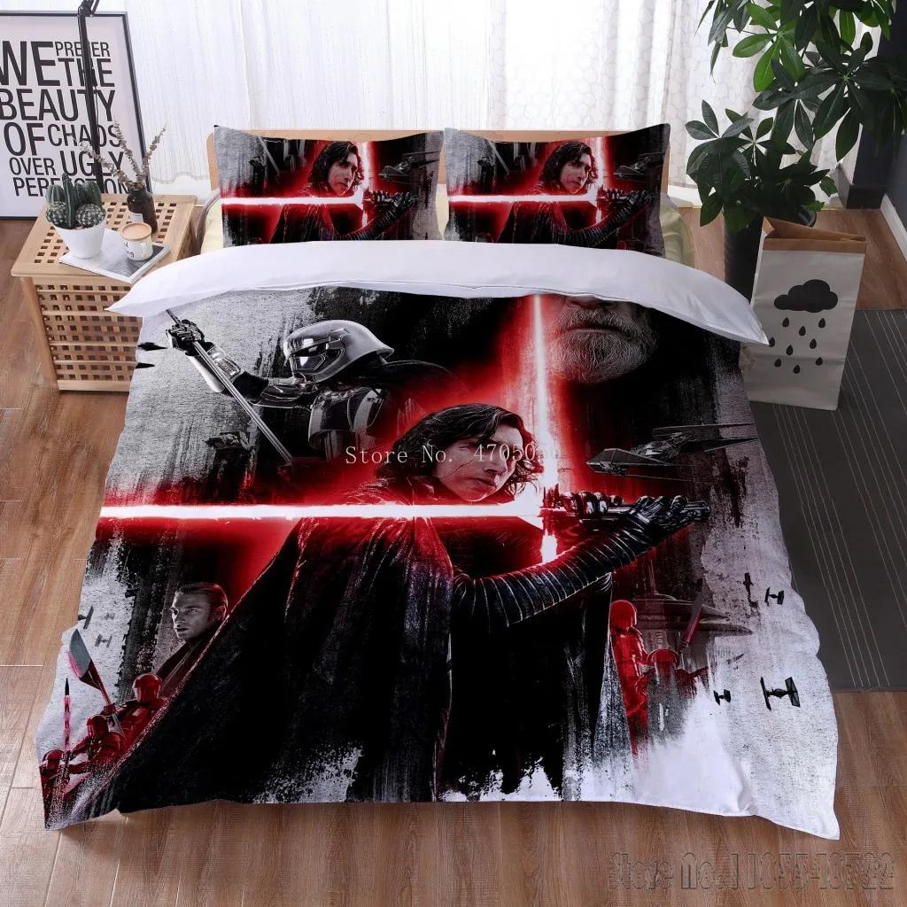 Anime Lyx 3D Stjärnkrigare 3D-printat Barnsängkläder Set Baby Påslakan Set Sängkläder Twin Enkel King Barn Vuxen Gåva