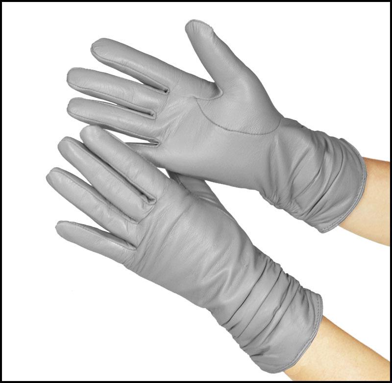 High-end Women's Long Black Leather Gloves - Touchscreen, Warm, Plus Velvet, for Autumn/Winter