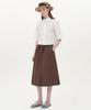 Jun By Jun K Hidden Button A-Line Skirt_Chocolate