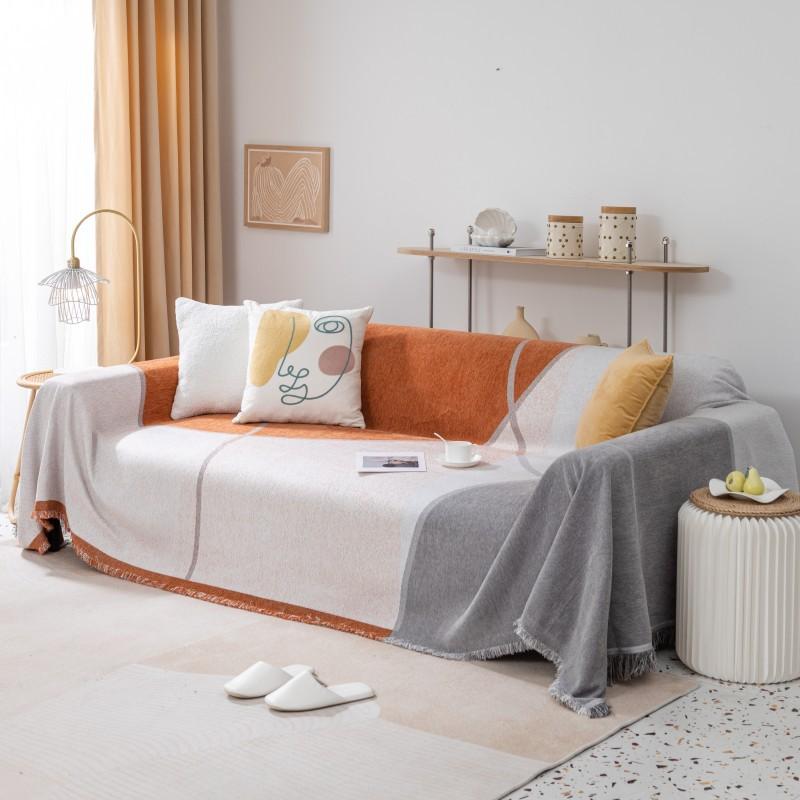Chenille Jacquard Sofa Cover Cloth All Seasons Anti-Slip Sofa Cover Blanket Anti-Cat Scratch Cover Blanket