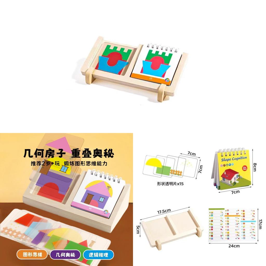 Wooden Educational Toy For Kids With Diy Geometric Shapes And Puzzle Play For Early Learning