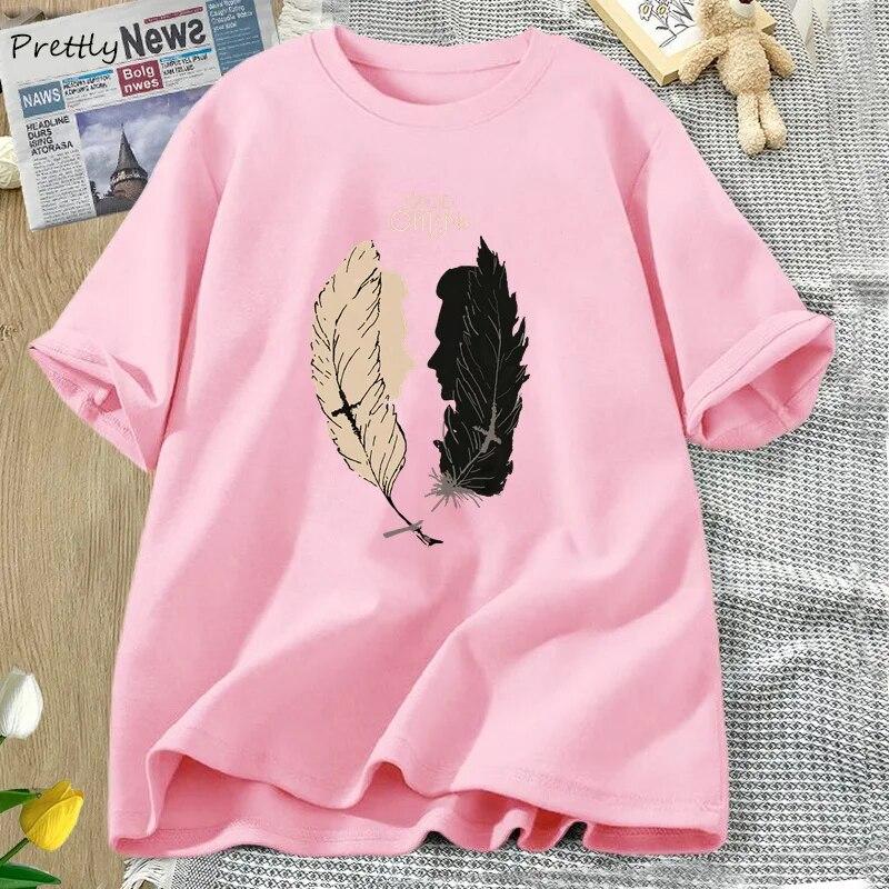 

Good Omens The Bad and The Good T-Shirt Funny Retro Graphic Tee Movie T-Shirt Harajuku Women Cotton Short Sleeve Clothing Unisex S