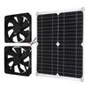 Durable 12W Solar Powered Fan Dual Fan IP65 Waterproof Outdoor Fan Kit Solar Fan Kit Chicken Coops