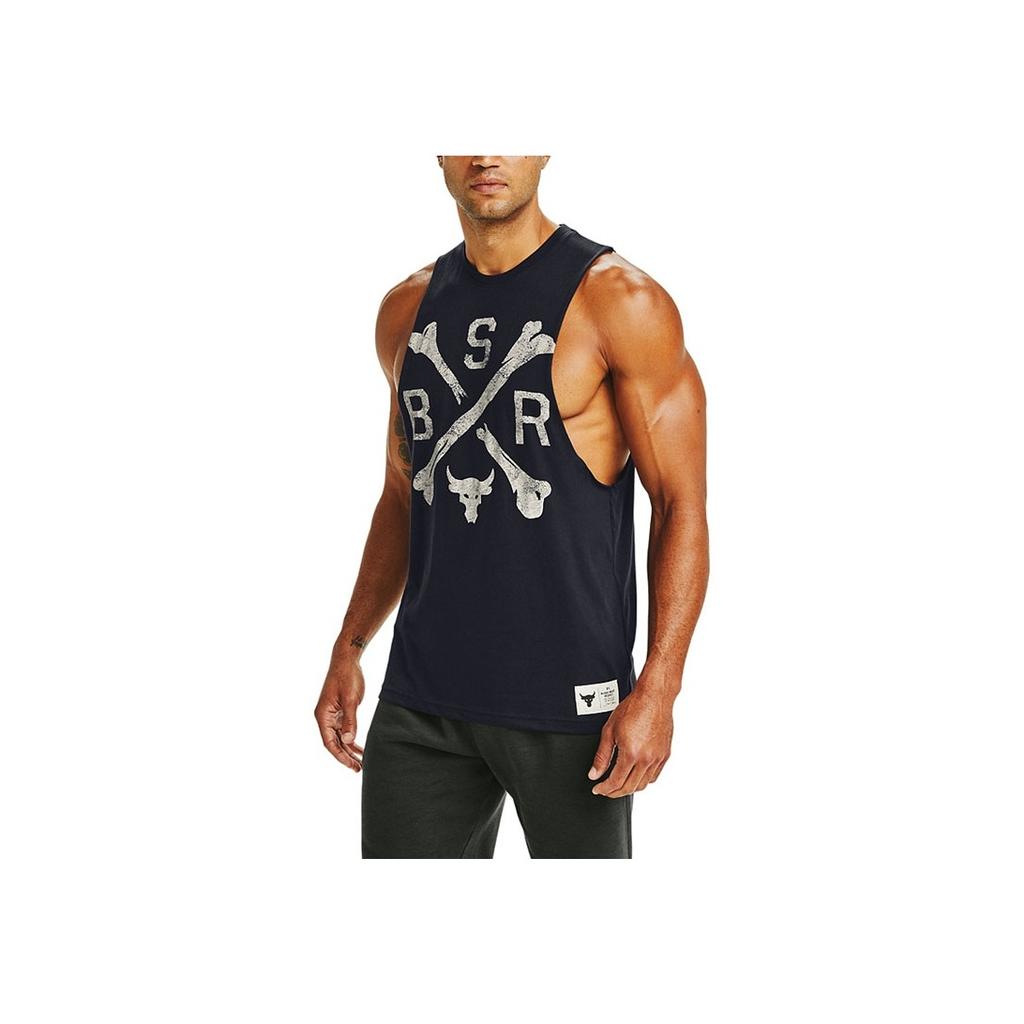 Under Armour Project Rock Training Sports Tank Top Men Tops Black 1360741-001