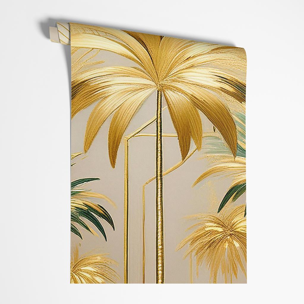 Wallpaper Golden Palms Abstract