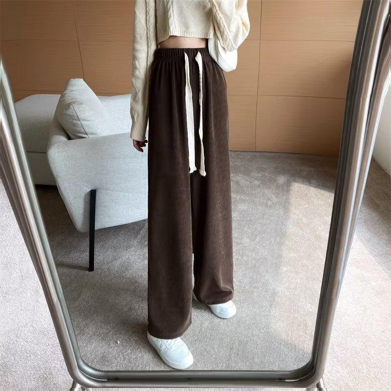 2025 Damen Herbst Japanische Lässige Weite Gerades Bein Drapierte Hose