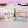 Cute Floral Cotton Makeup Brush Bag With Portable Design For Travel And School