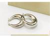 18K Gold Crescent Hoop Stainless Steel Ear Cuffs