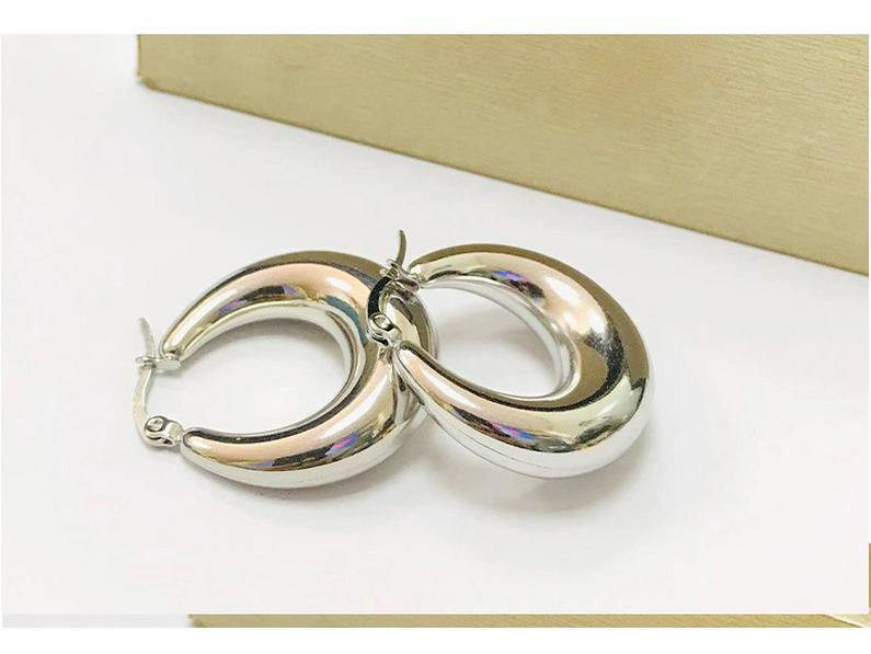 18K Gold Crescent Hoop Stainless Steel Ear Cuffs