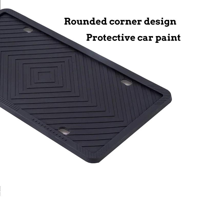 Akcesoria Samochodowe Amerykańska Ramka Tablicy Rejestracyjnej Auto Czarny Silikon Przeciwporostowy Wodoodporny Antypoślizgowy Uchwyt Tablicy Rejestracyjnej 2025