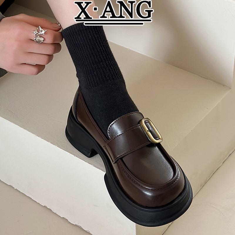 Mary Jane Women's Shoes Platform Small Leather Shoes Spring New One-pedal Leather Single Shoes Women