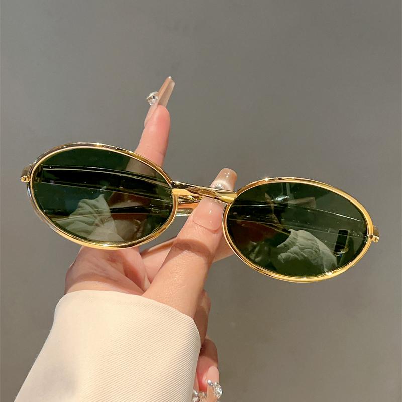 KAMMPT Oval Sunglasses Men Fashion Vintage Outdoor Casual Shades Women 2026 Trendy Retro Luxury Brand Design Decor Sun Glasses